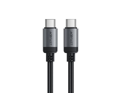 Acefast - Data Cable dátový a nabíjací kábel USB-C na USB-C Fast Charge 60 W (3 A), nylonové opletenie, 1,2 m – čierny