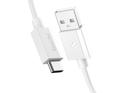 Spigen - Data Cable Essential dátový a nabíjací kábel USB na USB-C Fast Charge 60 W, 480 Mb/s, 1 m – biely