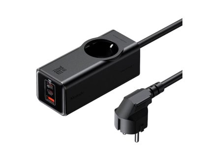 Mcdodo - 4in1 Extension Cord Super Cube Series (CH-4620) - Schuko, 2x Type-C, USB-A, 70W, GaN Technology, 1.5m - Black