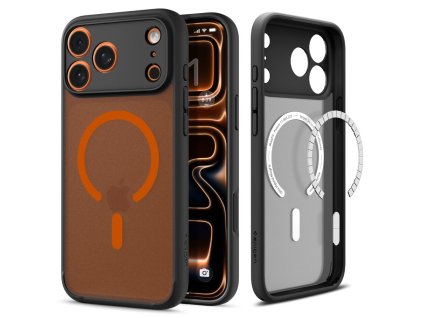 Spigen - Ultra Hybrid MagSafe - iPhone 17 Pro - Frost Black / Orange