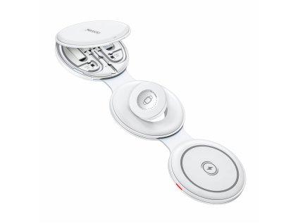 Yesido - Wireless Charging Station 5in1 (DS29) - for Phone, Earbuds, Apple Watch, Magnetic, Foldable, Holder - White