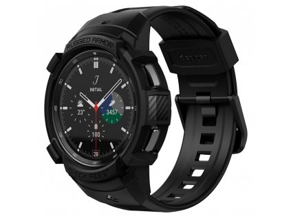 Spigen Rugged Armor PRO puzdro na - Samsung Galaxy Watch4 Classic (46 mm) - čierny