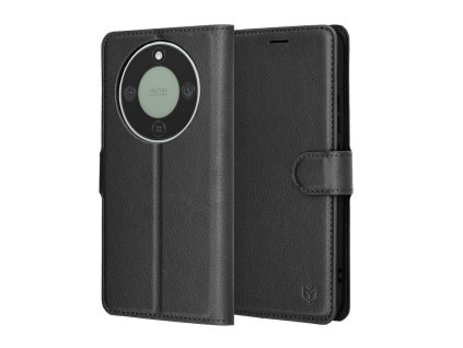 Techsuit - Leather Folio kožené knižkové puzdro pre Honor Magic8 Lite – čierne