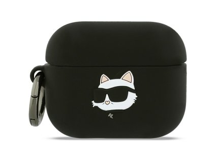 Karl Lagerfeld - Silicone Choupette Head 3D (KLAP3RUNCHK) - Apple AirPods Pro 3 - Black