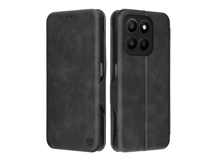 Techsuit - Safe Wallet Plus knižkové puzdro s priehradkou na karty pre Honor 400 Smart 5G / Honor 400 Smart 4G / Honor X7d 4G – čierne