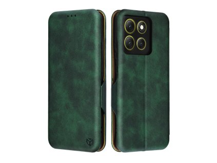Techsuit - Safe Wallet Plus knižkové puzdro s priehradkou na karty pre Motorola Moto G86 – zelené