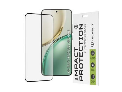 Techsuit - 111D Full Cover / Full Glue ochranné sklo s plným lepením pre Honor Magic8 Lite – čierne