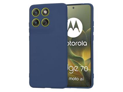 Techsuit - SoftFlex silikónový kryt pre Motorola Edge 70 – tmavomodrý
