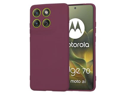 Techsuit - SoftFlex silikónový kryt pre Motorola Edge 70 – slivkovo červený
