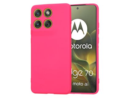 Techsuit - SoftFlex silikónový kryt pre Motorola Edge 70 – sýto ružový