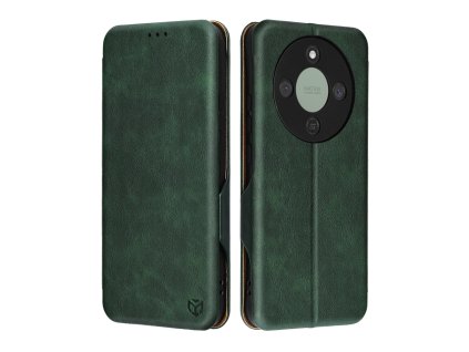 Techsuit - Safe Wallet Plus knižkové puzdro s priehradkou na karty pre Honor Magic8 Lite – zelené