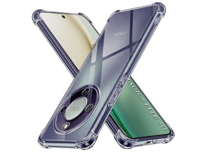 Techsuit - Shockproof Clear Silicone silikónový kryt pre Honor Magic8 Lite – dymovo čierny