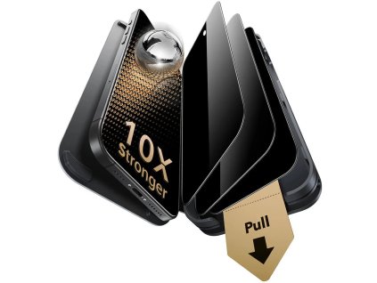 ESR - Corning Gorilla Glass UltraFit Privacy™ ochranné sklo na displej (3 ks) pre iPhone 17 Pro Max – čierne