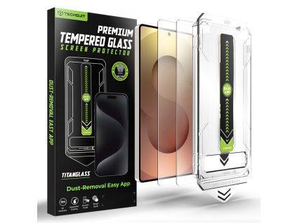 Techsuit - TitanGlass CrystalHD ochranné sklo kompatibilné s odtlačkom prsta (2 ks) pre Samsung Galaxy S26 Ultra – číre