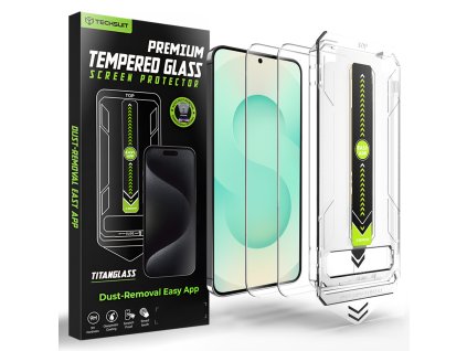 Techsuit - TitanGlass CrystalHD ochranné sklo kompatibilné s odtlačkom prsta (2 ks) pre Samsung Galaxy S26 Plus – číre