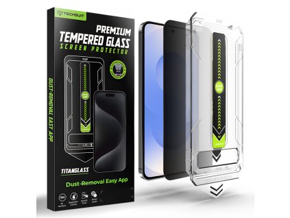 Techsuit - TitanGlass CrystalHD ochranné sklo kompatibilné s odtlačkom prsta pre Samsung Galaxy S26 – súkromné