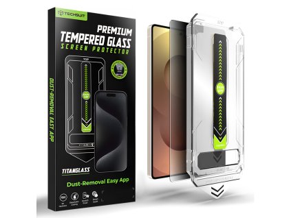 Techsuit - TitanGlass CrystalHD ochranné sklo kompatibilné s odtlačkom prsta pre Samsung Galaxy S26 Ultra – súkromné