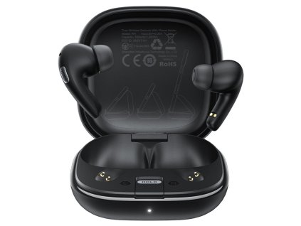 Acefast - Wireless Earbuds bezdrôtové slúchadlá do uší TWS Bluetooth 5.4 s ENC potlačením hluku, integrovaným stojanom na telefón, IPX4 – čierne