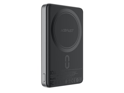 Acefast - Magnetic Wireless Power Bank Ultra-thin (M12-10000) - Type-C, 10000mAh, 38.7Wh, PD20W, LED Indicator - Black