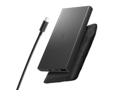 Spigen – Power Bank Essential powerbanka USB + 2× USB-C 10000 mAh 22,5W rýchle nabíjanie Quantum Boost – čierna