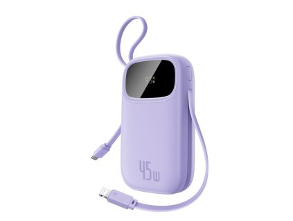 Baseus - Power Bank EnerFill FC31 Qpow 3 (E0028D02) - USB-C/Lightning Cables, 20000mAh, 45W, Digital Display - Nebula Purple