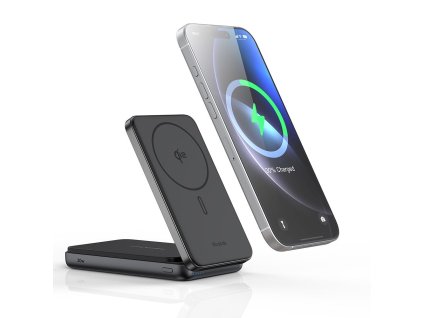 Mcdodo - 2in1 Magnetic Power Bank (MC-6310) - Foldable Phone Stand, Qi2, 10000mAh, 20W, LED Indicator - Black