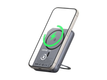 Mcdodo - Magnetic Power Bank Meta Series (MC-8371) - Built-in 360° Ring Stand, 10000mAh, 20W, Digital Display - Dark Grey