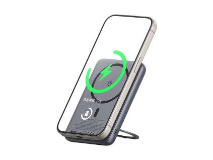 Mcdodo - Magnetic Power Bank Meta Series (MC-8361) - Built-in 360° Ring Stand, 5000mAh, 20W, Digital Display - Dark Grey