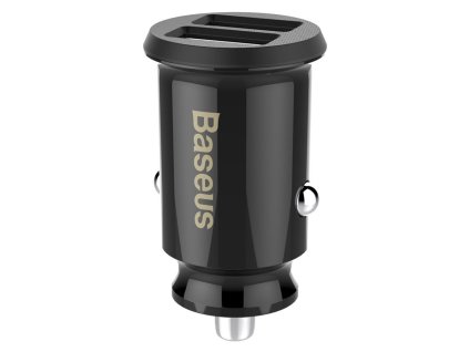 Baseus – Car Charger Grain autonabíjačka 2× USB LED podsvietenie 5V 3,1A – čierna