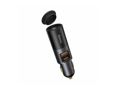 Baseus - Car Charger Share Together (CCBT-C0G) - with Cigarette Lighter Expansion, USB-A, Type-C, 120W - Gray