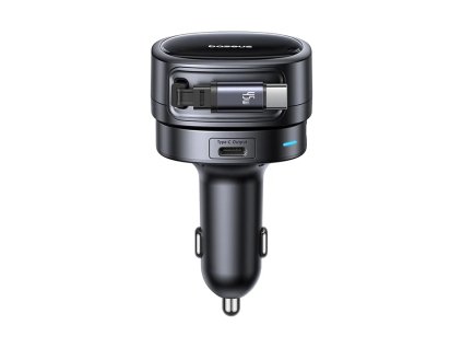 Baseus – Car Charger PrimeTrip VR1 autonabíjačka s výsuvným káblom 2× USB-C + USB 60W – čierna