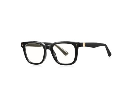 Techsuit - Anti-Blue Light Glasses Reflex PC (2225) - for Men, Square, TR90&Metal Frame, AC Lens - Black