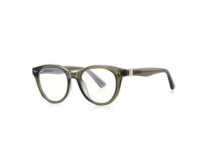 Techsuit – Anti-Blue Light Glasses Reflex PC okuliare proti modrému svetlu okrúhle TR90 a kovový rám AC šošovky – transparentné zelené