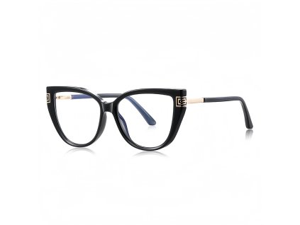 Techsuit – Anti-Blue Light Glasses Reflex PC okuliare proti modrému svetlu pre ženy oversized TR90 a kovový rám AC šošovky – čierne