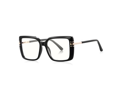 Techsuit – Anti-Blue Light Glasses Reflex PC okuliare proti modrému svetlu pre ženy oversized TR90 a PC rám AC šošovky – čierne