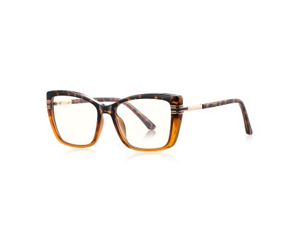 Techsuit – Anti-Blue Light Glasses Reflex PC okuliare proti modrému svetlu pre ženy oversized TR90 a kovový rám AC šošovky – transparentné leopardie