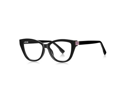 Techsuit - Anti-Blue Light Glasses Reflex PC (2276) - for Women, Cat Eye, TR90&PC Frame, AC Lens - Black