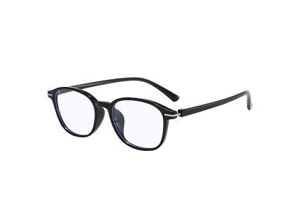 Techsuit – Anti-Blue Light Glasses Reflex PC okuliare proti modrému svetlu unisex okrúhle TR90 rám AC šošovky – čierne