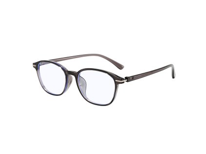 Techsuit - Anti-Blue Light Glasses Reflex PC (6635) - Unisex, Round, TR90 Frame, AC Lens - Black/Purple