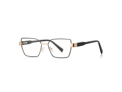 Techsuit - Anti-Blue Light Glasses Reflex PC (3169) - for Women, Hexagonal, Metal Frame, AC Lens - Black