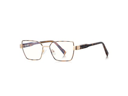 Techsuit – Anti-Blue Light Glasses Reflex PC okuliare proti modrému svetlu pre ženy šesťuholníkové kovový rám AC šošovky – hnedé leopardie