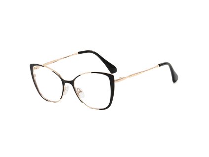 Techsuit – Anti-Blue Light Glasses Reflex PC okuliare proti modrému svetlu pre ženy oversized kovový rám AC šošovky – čierne