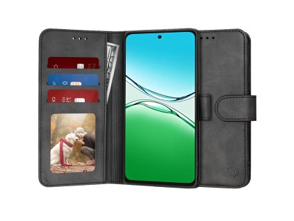 Techsuit – Diary Book knižkové puzdro pre Oppo A5 4G / Oppo A5 5G – čierne