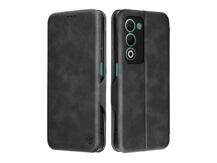 Techsuit – Safe Wallet Plus knižkové puzdro s priehradkami pre Oppo A5 4G / Oppo A5 5G – čierne