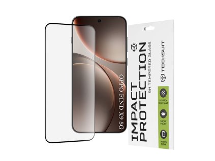 Techsuit - 111D Full Cover / Full Glue Glass - Oppo Find X9 - Black