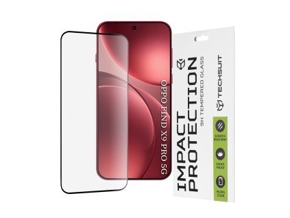 Techsuit - 111D Full Cover / Full Glue Glass - Oppo Find X9 Pro - Black