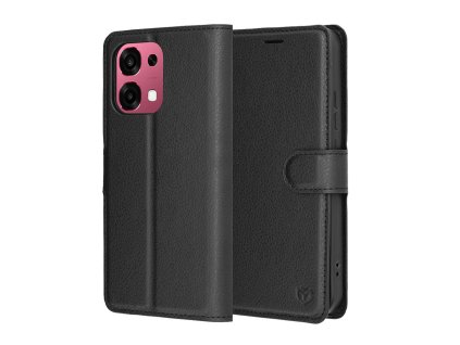Techsuit – Leather Folio kožené knižkové puzdro pre Oppo A6 Pro 4G / Oppo A6 Pro 5G – čierne