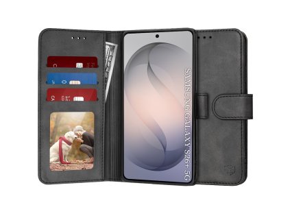 Techsuit – Diary Book knižkové puzdro pre Samsung Galaxy S26 Plus – čierne