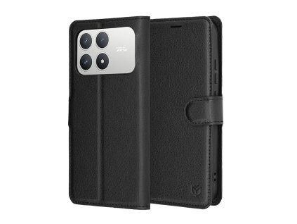 Techsuit – Leather Folio kožené knižkové puzdro pre Xiaomi Poco F8 Pro – čierne