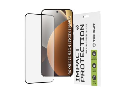 Techsuit – 111D Full Cover / Full Glue Glass ochranné sklo na displej pre Xiaomi Redmi Note 15 Pro 5G – čierne